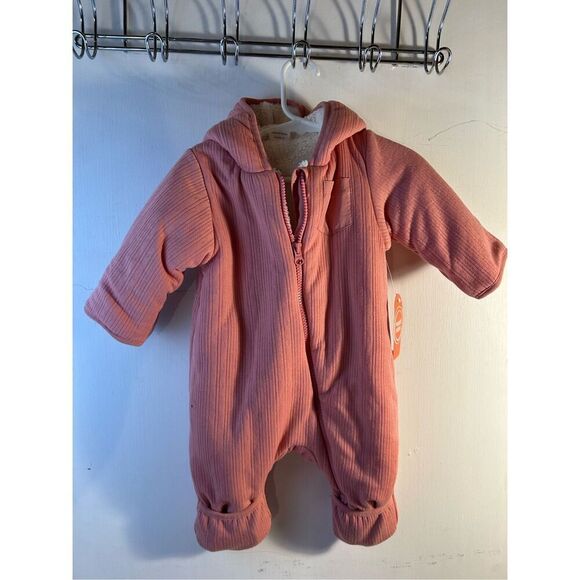 Wondernation baby pram suit pink 3/6 zipper new - Picture 2 of 5